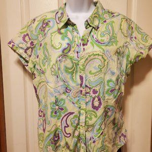 Izod spring summer blouse sz XL